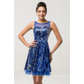 Grace Karin Nouvelle robe de cocktail Royal Blue sans manches sans manches CL007574-1